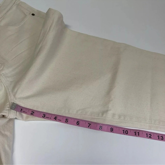 AG Jeans Womens Saige Jeans Size 32 High Rise Straight Leg 1 Year Cream NWT - Picture 13 of 14